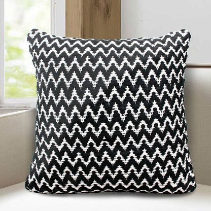Evette Rios Modern Motif Chevron Handwoven Cotton Blend Throw Pillow