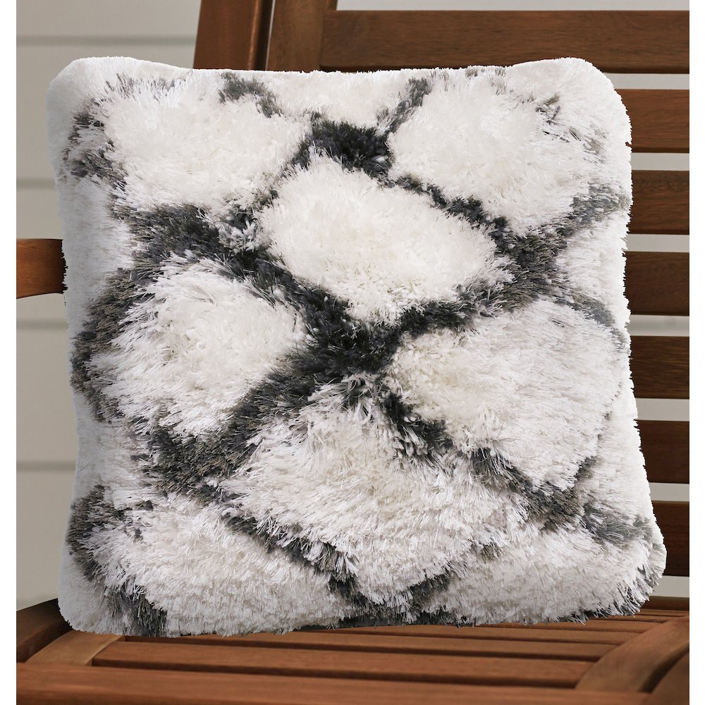 Soft Shag Diamond Criss Cross Throw Pillow