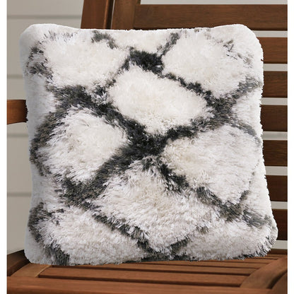 Soft Shag Diamond Criss Cross Throw Pillow