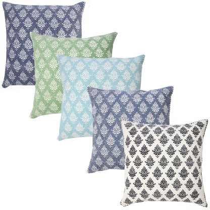 Traditional Fairytale Motif Bordered Throw Pillow