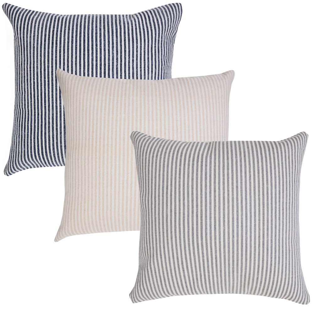 Simple Stonewash Stripe Throw Pillow