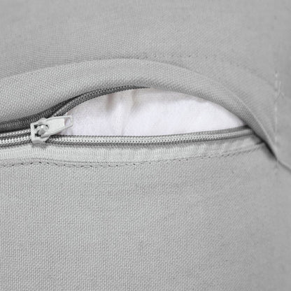 Silver Gray Traditional Textured Medallion Throw Pillow