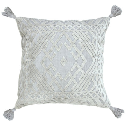 Silver Gray Traditional Textured Diamond Throw Pillow