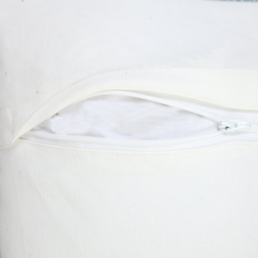 Ox Bay Blue Solid All-Natural Cotton Pillow Cover