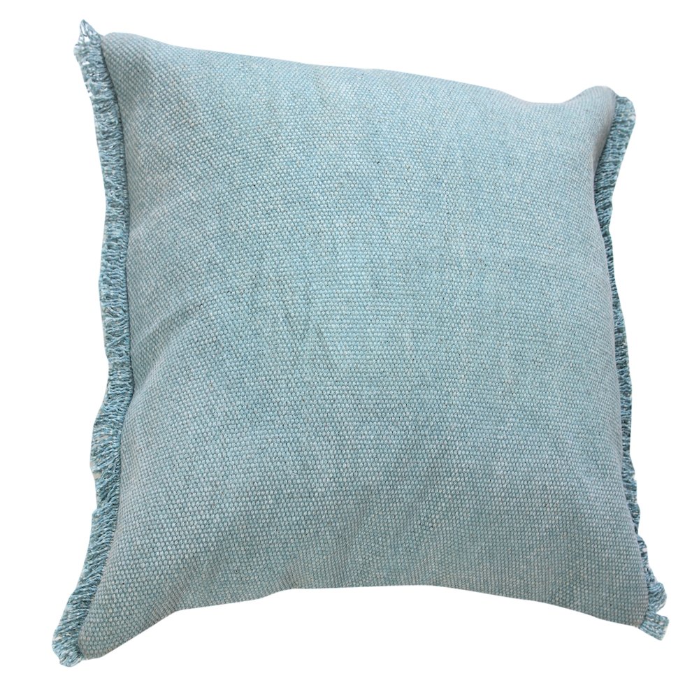 Ox Bay Blue Solid All-Natural Cotton Pillow Cover