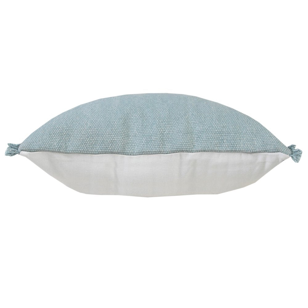 Ox Bay Blue Solid All-Natural Cotton Pillow Cover