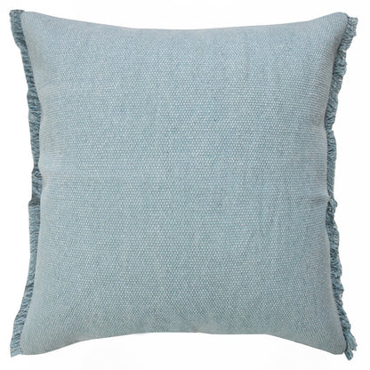Ox Bay Blue Solid All-Natural Cotton Pillow Cover