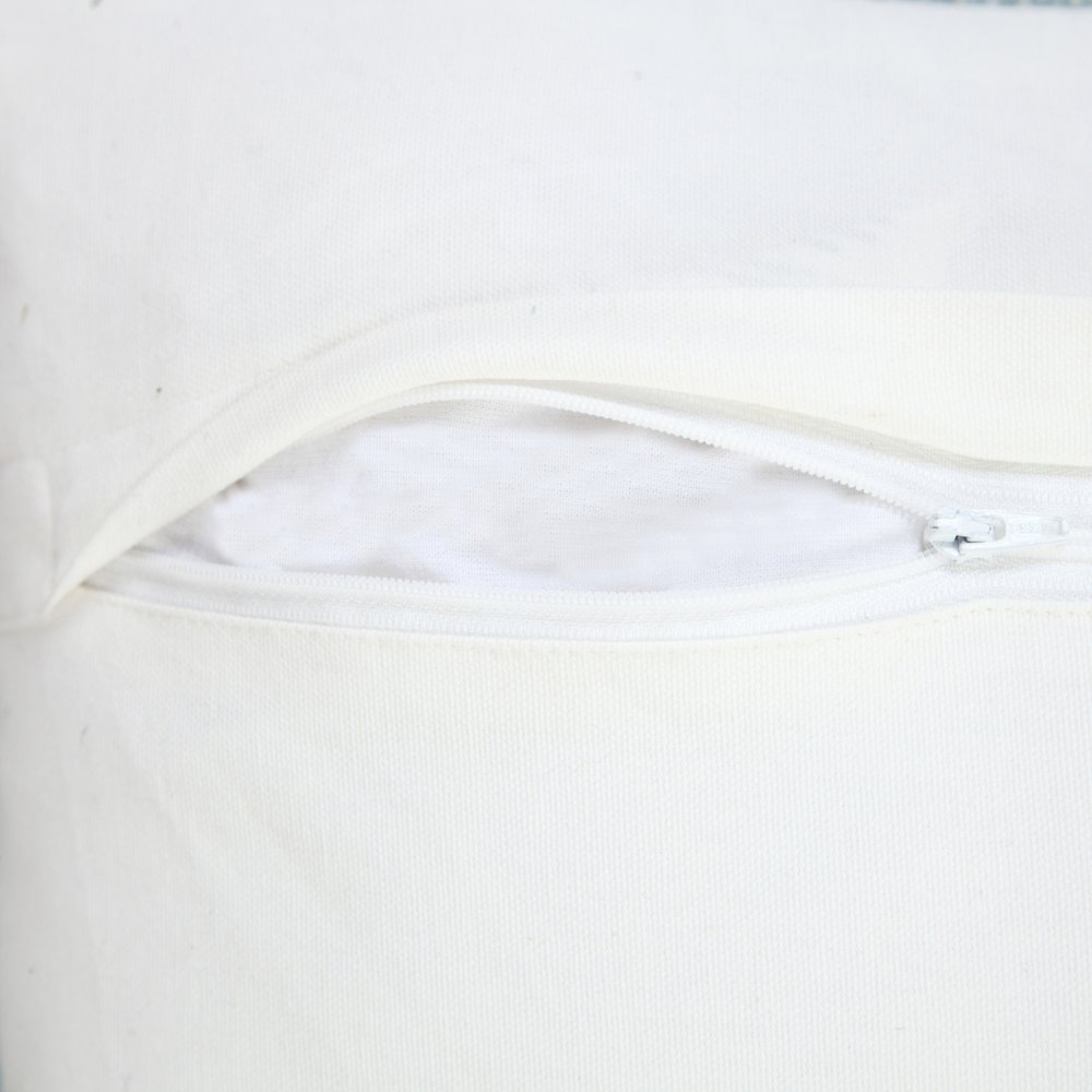 Light Blue Solid Stonewash Lumbar Throw Pillow with Fringe
