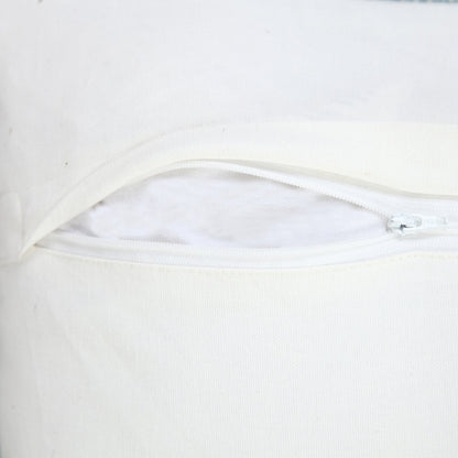 Light Blue Solid Stonewash Lumbar Throw Pillow with Fringe
