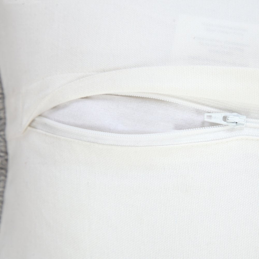 Ox Bay Gray Solid All-Natural Cotton Pillow Cover