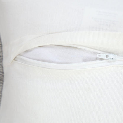 Ox Bay Gray Solid All-Natural Cotton Pillow Cover