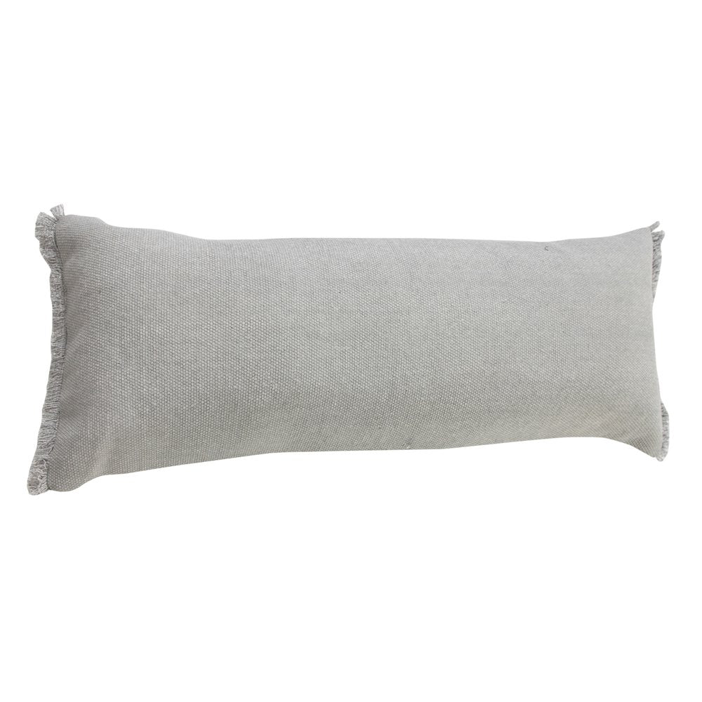 Ox Bay Gray Solid All-Natural Cotton Pillow Cover