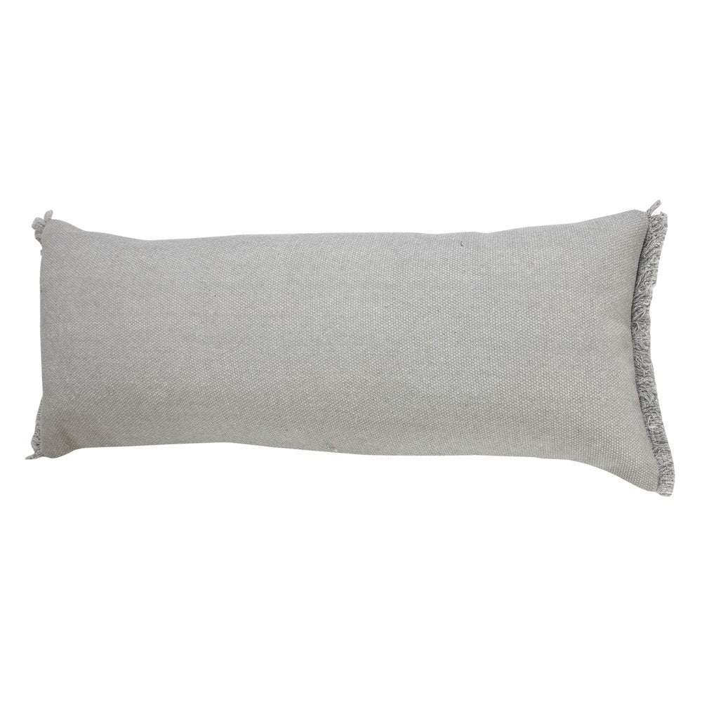 Ox Bay Gray Solid All-Natural Cotton Pillow Cover