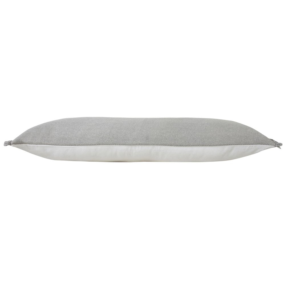 Ox Bay Gray Solid All-Natural Cotton Pillow Cover