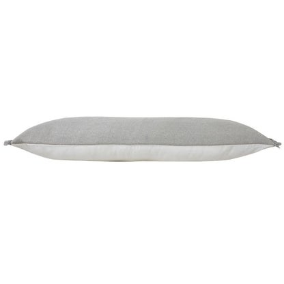 Ox Bay Gray Solid All-Natural Cotton Pillow Cover