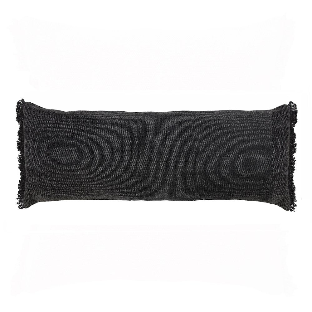 Ox Bay Black Solid All-Natural Cotton Pillow Cover