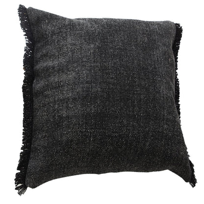 Ox Bay Black Solid All-Natural Cotton Pillow Cover