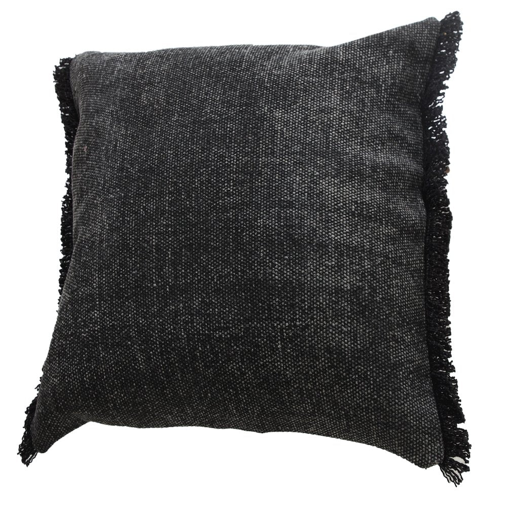 Ox Bay Black Solid All-Natural Cotton Pillow Cover