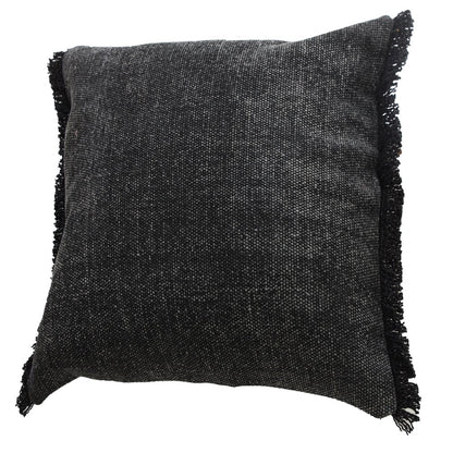 Ox Bay Black Solid All-Natural Cotton Pillow Cover