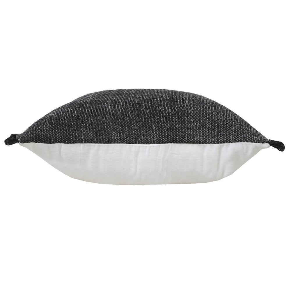 Ox Bay Black Solid All-Natural Cotton Pillow Cover