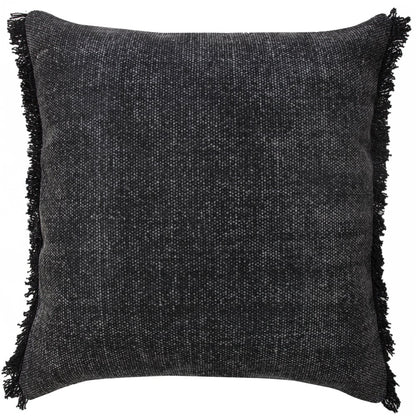 Ox Bay Black Solid All-Natural Cotton Pillow Cover