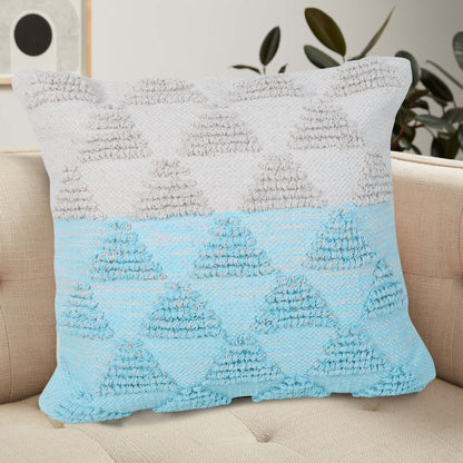 Contemporary Geometric Textured Triangle Throw Pillow