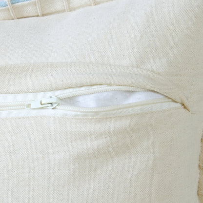 Embroidered Edge Bordered Solid Lumbar Throw Pillow