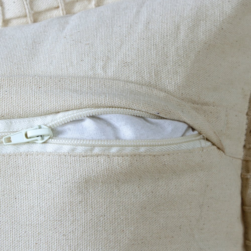 Ox Bay Hand-Woven Light Blue Solid All-Natural Cotton Pillow Cover