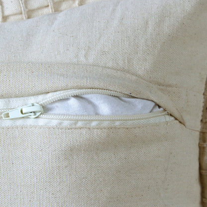 Ox Bay Hand-Woven Light Blue Solid All-Natural Cotton Pillow Cover