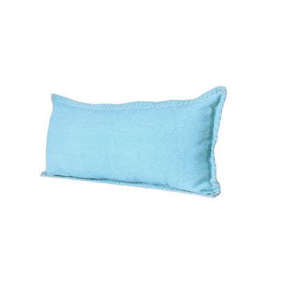 Ox Bay Hand-Woven Light Blue Solid All-Natural Cotton Pillow Cover