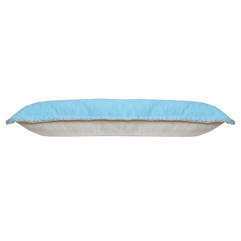 Ox Bay Hand-Woven Light Blue Solid All-Natural Cotton Pillow Cover
