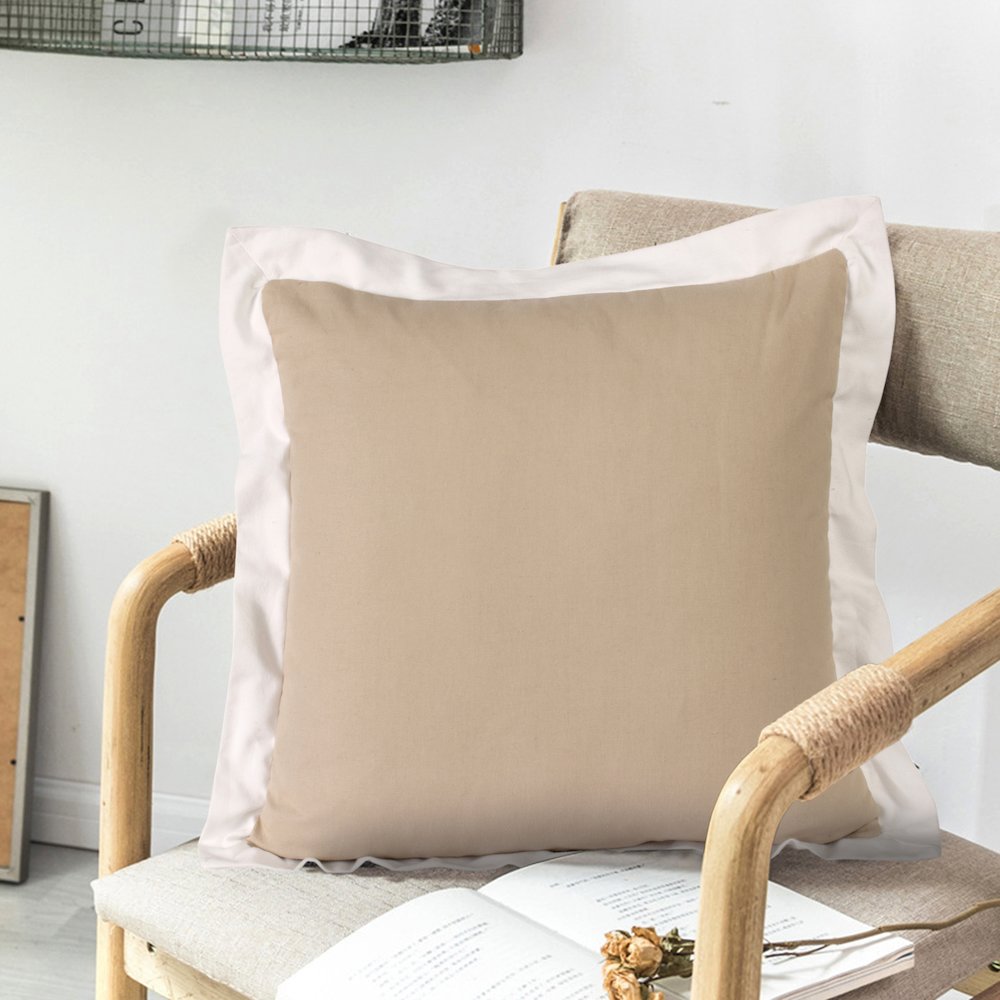 Bordered Flange Frame Throw Pillow