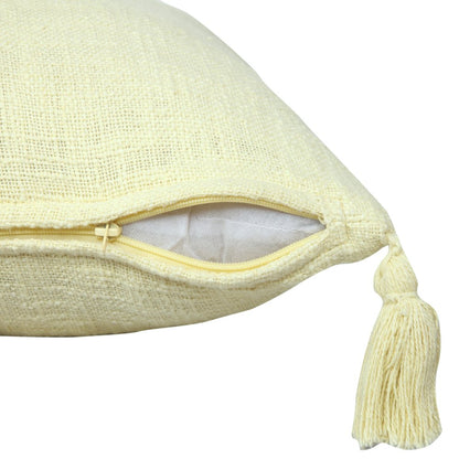 Insignia Cotton Poly Filled Pillow in Yellow, 20" x 20"