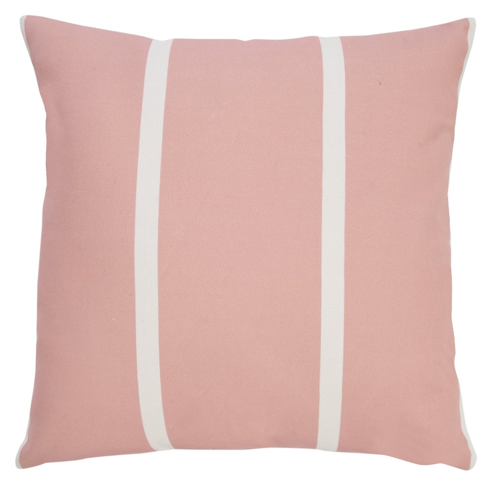 Veranda PET Yarn Poly Filled Pillow in Pink/White, 20" x 20"