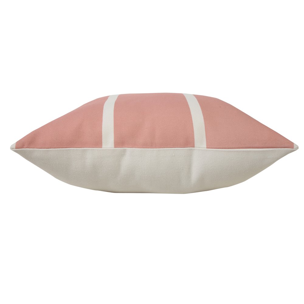 Veranda PET Yarn Poly Filled Pillow in Pink/White, 20" x 20"