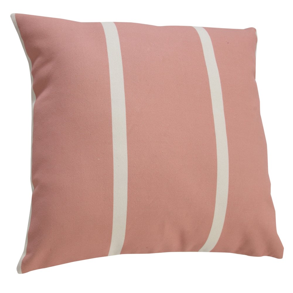 Veranda PET Yarn Poly Filled Pillow in Pink/White, 20" x 20"