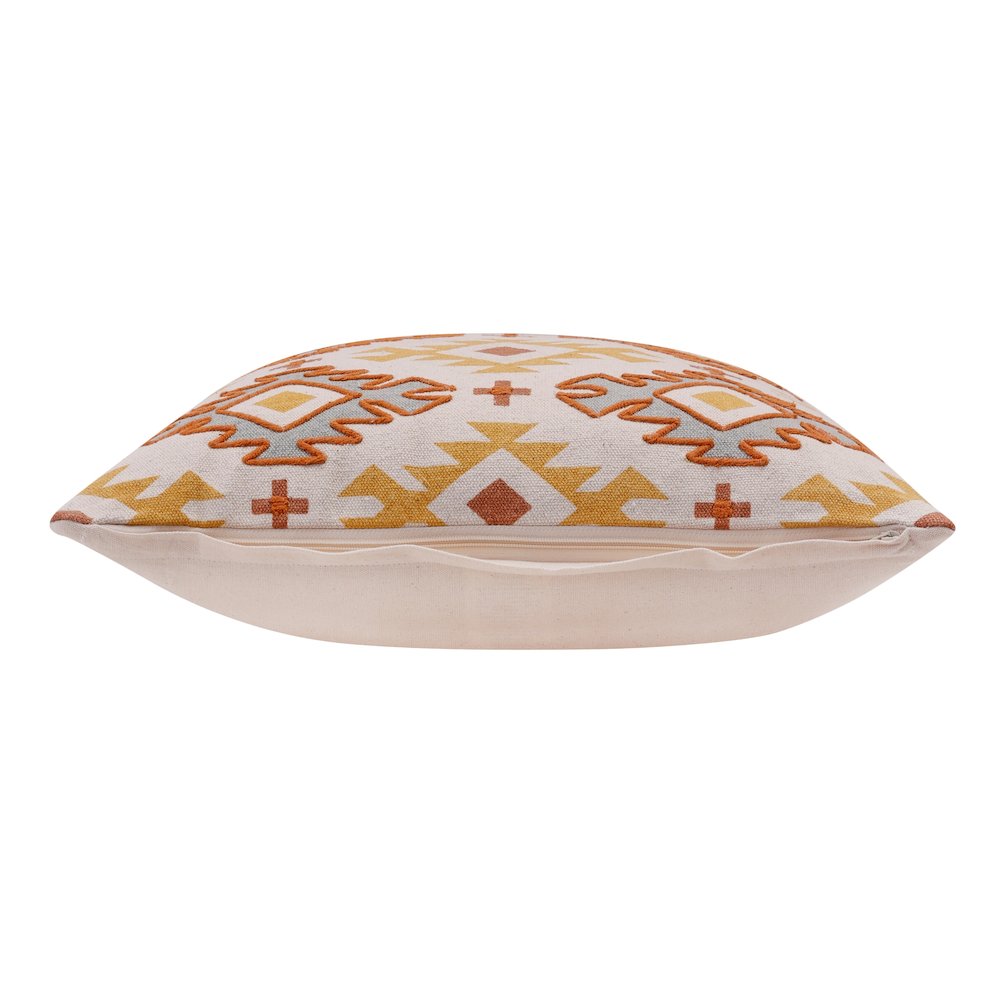 Sedona Cotton Poly Filled Pillow in Yellow/Orange, 20" x 20"