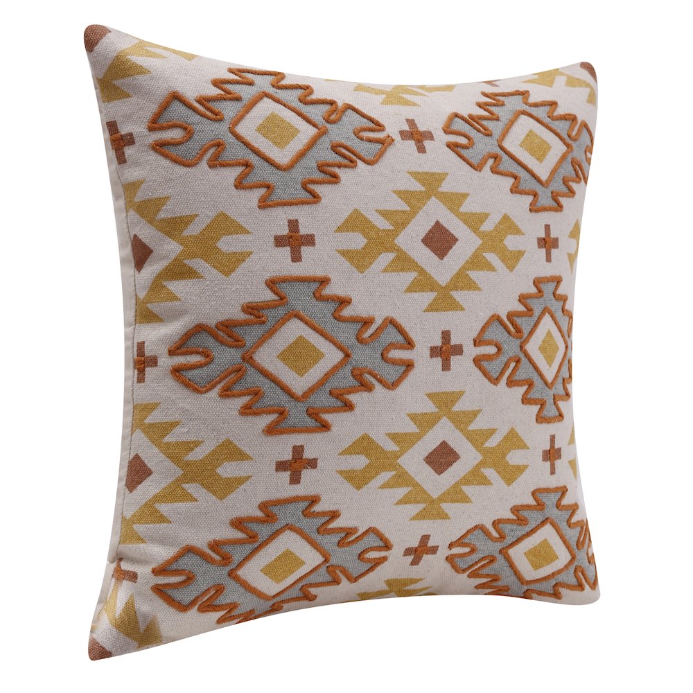 Sedona Cotton Poly Filled Pillow in Yellow/Orange, 20" x 20"