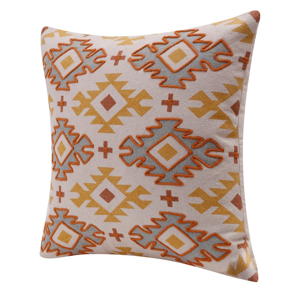 Sedona Cotton Poly Filled Pillow in Yellow/Orange, 20" x 20"