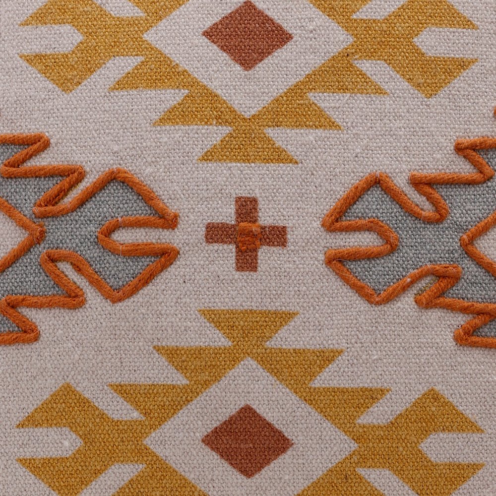 Sedona Cotton Poly Filled Pillow in Yellow/Orange, 20" x 20"