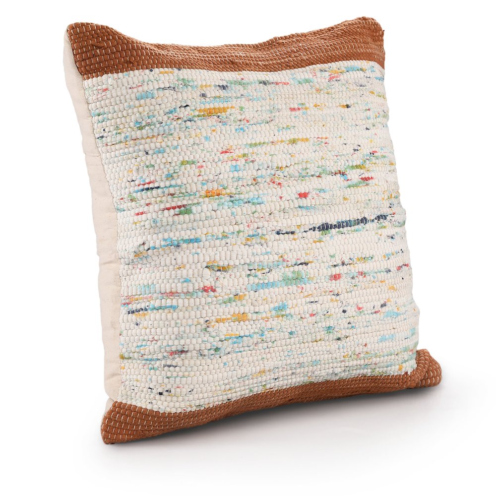 Revive Cotton Pillow Set of 2 in Brown/Multicolored, 20" x 20"
