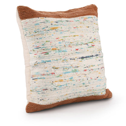 Revive Cotton Pillow Set of 2 in Brown/Multicolored, 20" x 20"