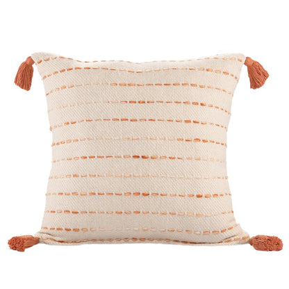 Torrent Cotton Blend Poly Filled Pillow in Pink/Ivory, 20" x 20"