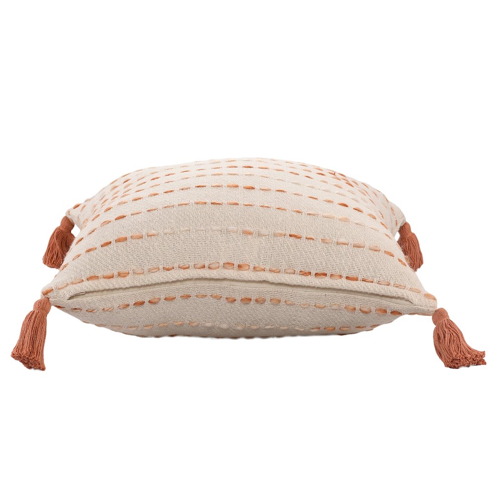 Torrent Cotton Blend Poly Filled Pillow in Pink/Ivory, 20" x 20"