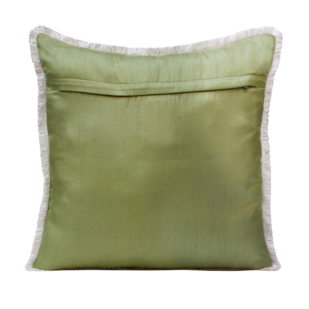 Panama Performance Poly Filled Pillow in Pink/Green, 20" x 20"