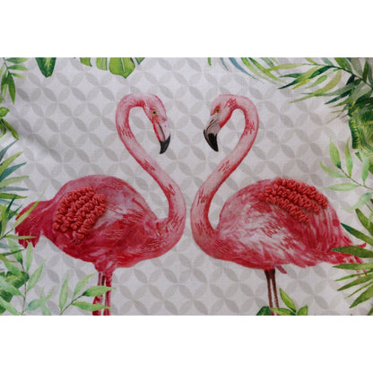 Panama Performance Poly Filled Pillow in Pink/Green, 20" x 20"