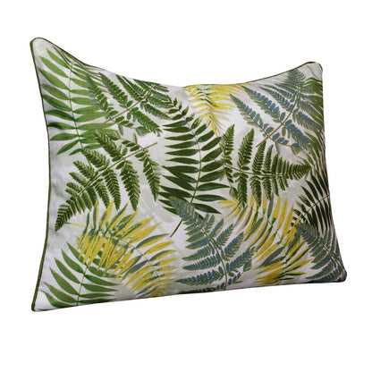 Fern Performance Poly Filled Pillow in Green/Yellow, 14" x 20"
