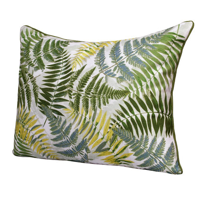 Fern Performance Poly Filled Pillow in Green/Yellow, 14" x 20"