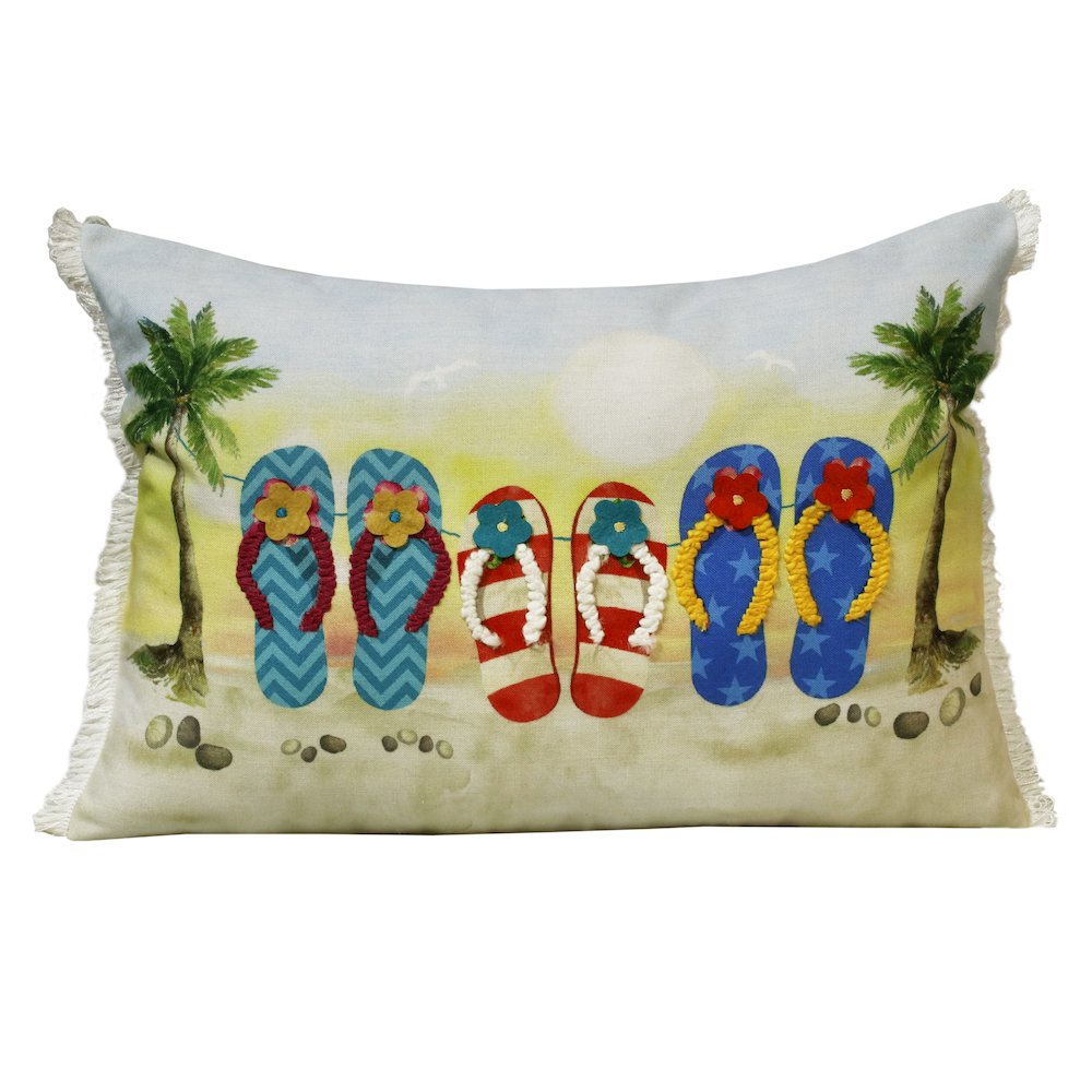 Panama Performance Poly Filled Pillow in Multicolored, 14" x 20"