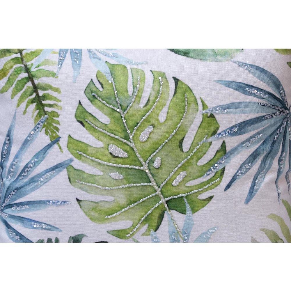Panama Performance Poly Filled Pillow in Green/Blue, 20" x 20"